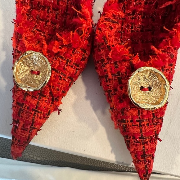 BALENCIAGA RED TWEED HEEL - Picture 6 of 8